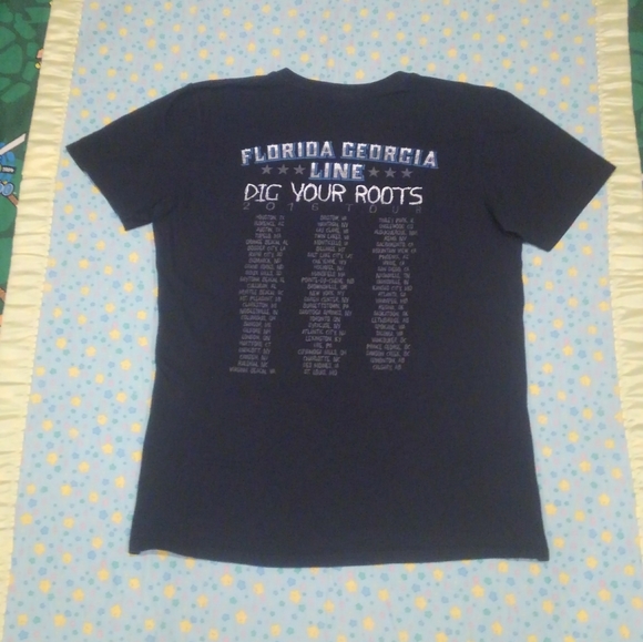 🎸🌎 Florida Georgia Line 🎵 Shirt Concert Tour ⭐ Dig Your Roots 2016 Medium ✨🔥 - Picture 4 of 7